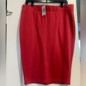 Torrid size 0(L) coral ponte pencil skirt